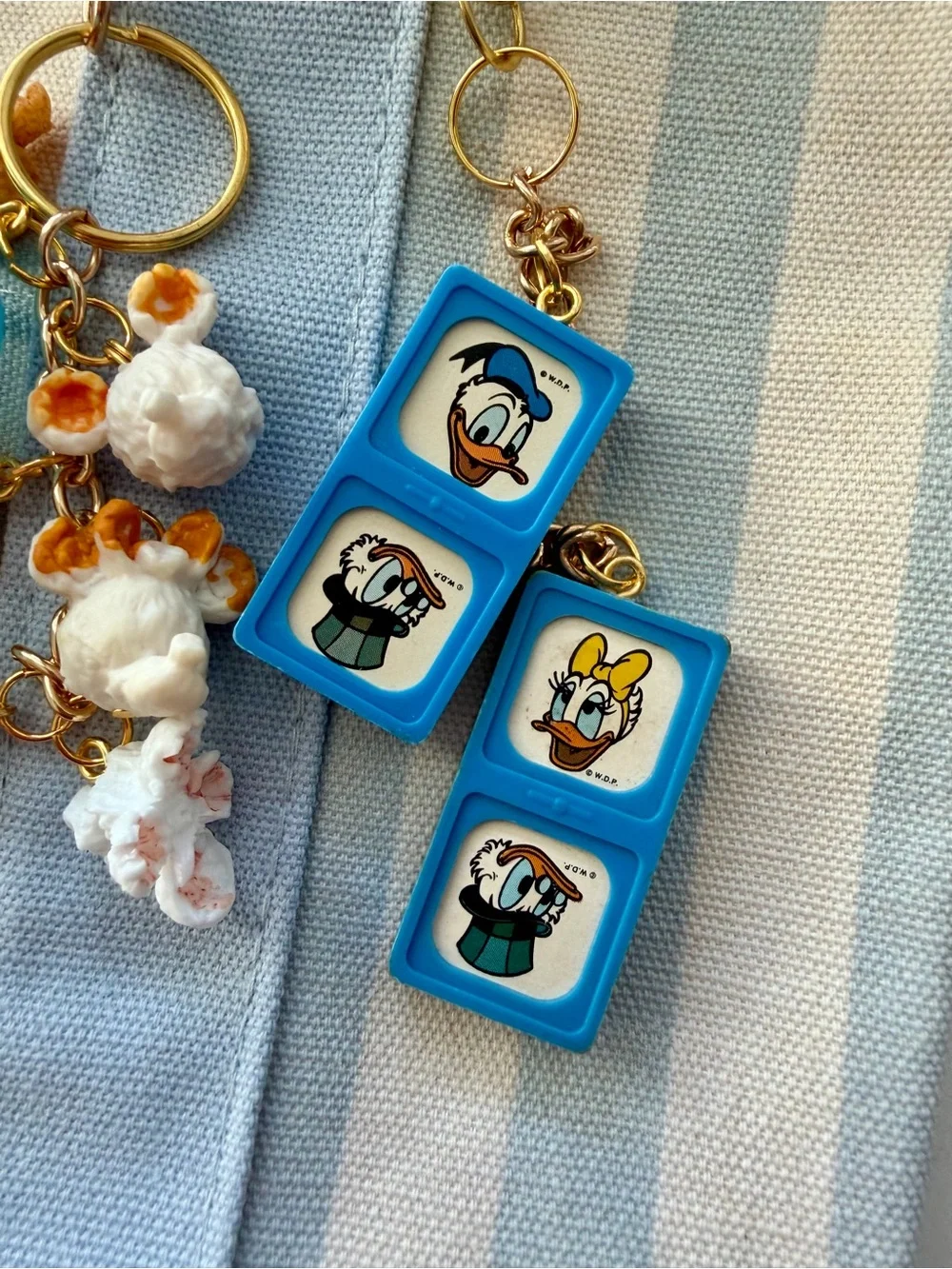 Vintage Disney Domino Bag Charm Keychain